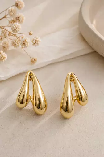 Anti tarnish trendy drop earrings