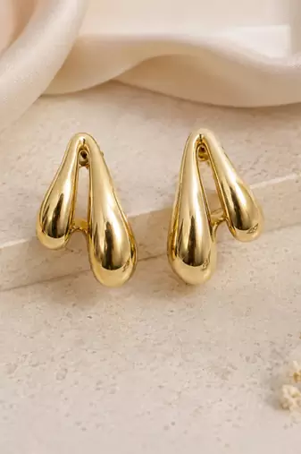 Anti tarnish trendy drop earrings