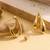 Anti tarnish trendy drop earrings