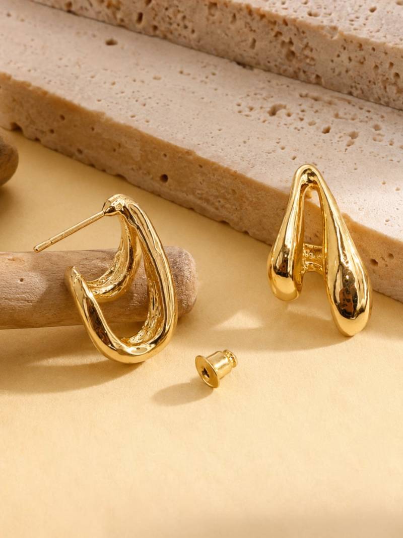 Anti tarnish trendy drop earrings