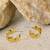Geometric textured anti tarnish hoop earrings
