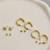 Set of 3 anti tarnish classic combo earrings