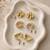 Set of 3 anti tarnish geometric twisted korean combo earrings