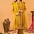Musterd embroidered straight kurta with farshi salwar & dupatta set
