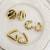 Set of 3 anti tarnish geometric twisted korean combo earrings