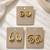 Set of 3 stylish anti tarnish chunky combo hoop earrings