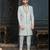 Multy colour heavy classic sherwani with thread and stone work,hand amrodery on collar & botton,