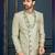 Multy colour heavy classic sherwani with thread and stone work,hand amrodery on collar & botton,