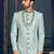 Multy colour heavy classic sherwani with thread and stone work,hand amrodery on collar & botton,