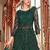 Dark green wedding net anarkali salwar kameez