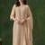 Faux georgette embroidered salwar kameez in beige