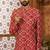 Maroon indo-western sherwani set with full computer embroidery, coloured buttons, and thread, lace, and stone work.