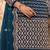 Dark teal embroidered faux georgette salwar kameez