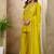 Yellow embroidered vichitra silk kurti with plazzo and duppata set