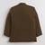 Boys brown lycra floral beadwork embroidered bandhgala blazer & trouser set