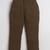 Boys brown lycra floral beadwork embroidered bandhgala blazer & trouser set