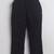 Boys black lycra floral embroidered bandhgala blazer & trouser set with metal crest