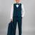 Boys teal blue lycra floral beadwork embroidered 4 piece suit set with bowtie