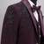 Boys wine lycra floral beadwork embroidered 4 piece suit set with bowtie
