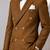 Boys brown lycra solid double-breasted 3 piece suit set with bowtie
