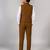 Boys brown lycra deer stone work embellished 3 piece suit set