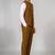 Boys brown lycra deer stone work embellished 3 piece suit set