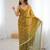 Gold tissue satin sequins saree with unstitched blouse piece.
