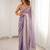 Lilac tissue satin sequins saree with unstitched blouse piece.