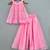 Pink embroidered organza co ord set