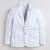 Boys powder blue cotton blend knitted geometric textured single-breasted blazer