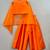Orange embroidered organza cape co ord set