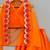 Orange embroidered organza cape co ord set