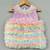Multicolor embroidered velvet net frock