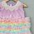 Multicolor embroidered velvet net frock