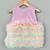 Multicolor embroidered velvet net frock