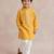 Yellow embroidered cotton kurta set
