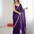 Purple tissue satin sequins saree with unstitched blouse piece.
