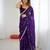 Purple tissue satin sequins saree with unstitched blouse piece.