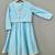 Sky blue embroidered silk anarkali jacket set