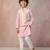 Pink embroidered chanderi silk kurta jacket set