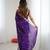 Purple tissue satin sequins saree with unstitched blouse piece.
