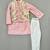 Pink embroidered chanderi silk kurta jacket set