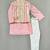 Pink embroidered chanderi silk kurta jacket set