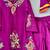 Purple embroidered silk kurti palazzo set with dupatta