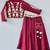 Maroon zari embroidered silk indo western lehenga set