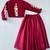 Maroon zari embroidered silk indo western lehenga set