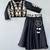 Black embroidered silk indo western lehenga set