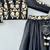 Black embroidered silk indo western lehenga set