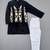 Black embroidered silk kurta jacket set