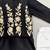 Black embroidered silk kurta jacket set